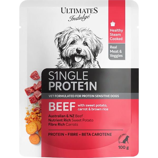 Ultimates Indulge Wet Dog Food Single Protein Beef 100g