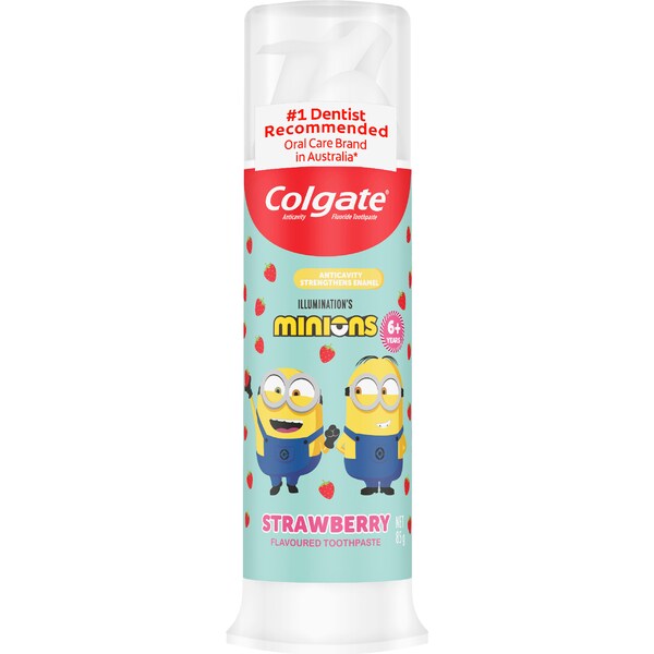 Colgate Toothpaste Kids Minions Strawberry Pump 85g