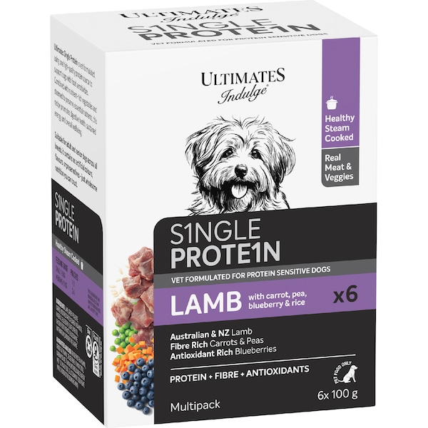 Ultimates Indulge Wet Dog Food Single Protein Lamb Multipack 100g x 6 pack
