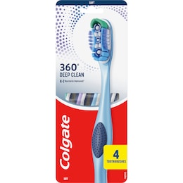 Colgate Toothbrush 360 Deep Clean Soft 4 pack – Woolworths