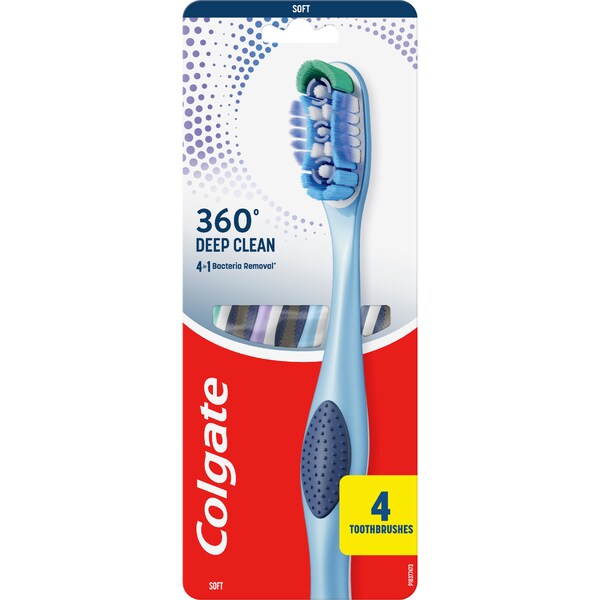Colgate Toothbrush 360 Deep Clean Soft 4 pack