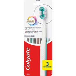 Colgate Toothbrush Total Foaming Clean Medium 3 pack – Woolworths