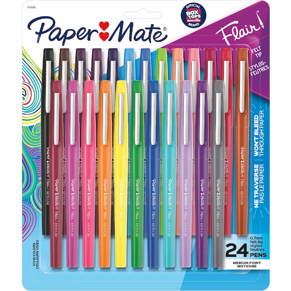 Paper Mate Flair Medium Felt Tip Pens 24 pack