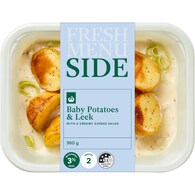 Fresh Menu Baby Potatoes & Leek With Cheese Sauce