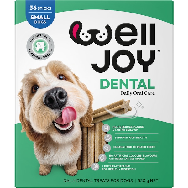 WellJoy Dental Dog Stick Treats Small 36 pack