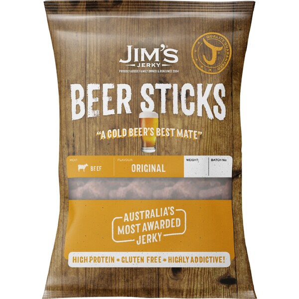 Jim's Jerky Beer Sticks Original 45g