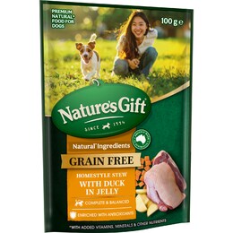 Nature's Gift Wet Dog Food Homestyle Stew In Jelly With Duck 100g – Woolworths