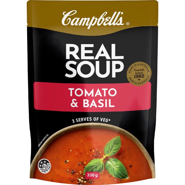 Campbell's Real Soup Pouch Tomato & Basil 330g