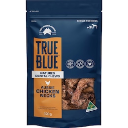 True Blue Natures Dental Dog Chews Aussie Chicken Necks 100g – Woolworths