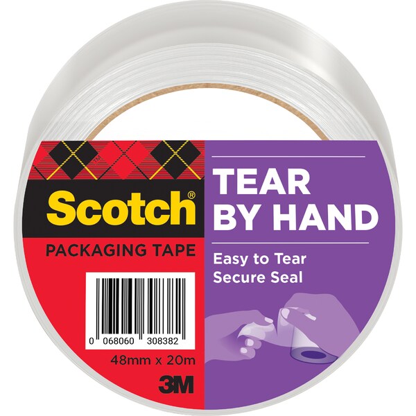 Scotch Tear By Hand Packaging Tape 48mm x 20m each