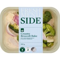 Fresh Menu Creamy Broccoli Bake With Red Onion & Parmesan