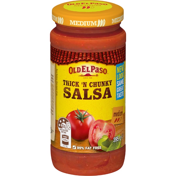 Old El Paso Thick N Chunky Salsa Medium 395g