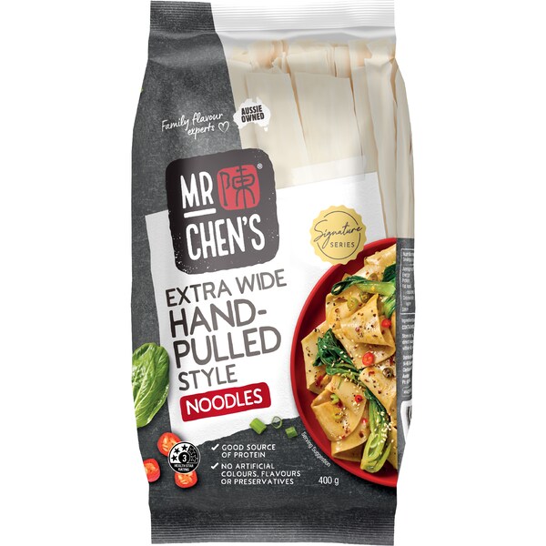 Mr Chen's Extra Wide Hand-Pulled Noodles 400g
