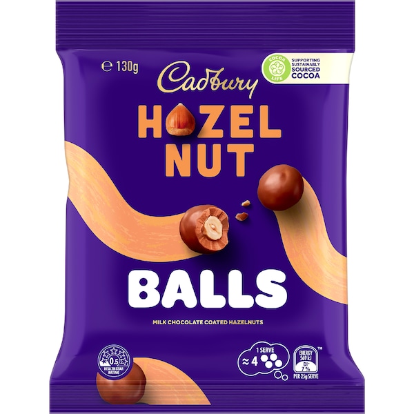 Cadbury Dairy Milk Chocolate Balls Hazelnut 130g