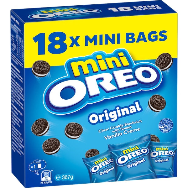 Oreo Mini Cookies Original Bags 18 pack 367g