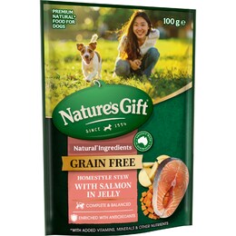 Nature's Gift Wet Dog Food Homestyle Stew In Jelly With Salmon 100g – Woolworths