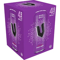V Energy Energy Drink Grape Burst Cans