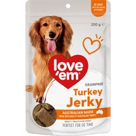 Love'em Grainfree Meaty Dog Treats Turkey Jerky