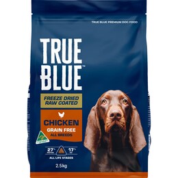True Blue Freeze Dry Raw Coated Dry Dog Food Grain Free With Chicken 2.5kg – Woolworths