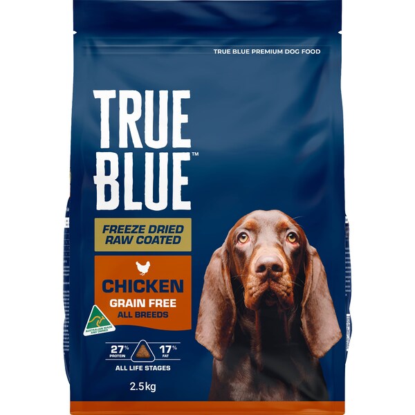 True Blue Freeze Dry Raw Coated Dry Dog Food Grain Free With Chicken 2.5kg