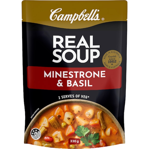 Campbell's Real Soup Pouch Minestrone & Basil 330g