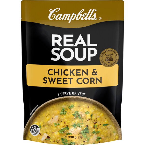 Campbell's Real Soup Pouch Chicken & Sweet Corn 330g