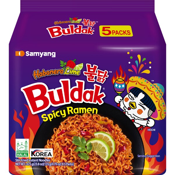 Samyang Buldak Habanero Lime Spicy Ramen 675g 5 pack