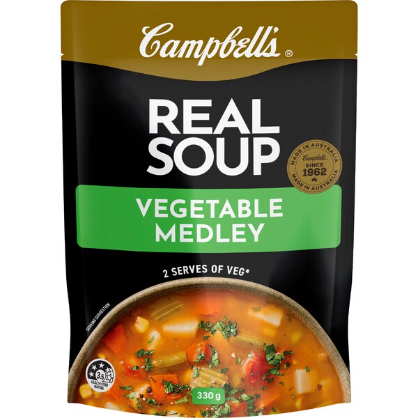 Campbell's Real Soup Pouch Vegetable Medley 330g
