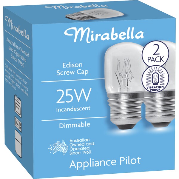 Mirabella Appliance Globe ES 25W 2 pack