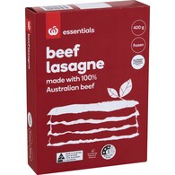 Woolworths Essentials Frozen Beef Lasagne