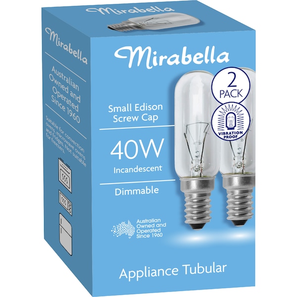 Mirabella Appliance Globe ES 25W 2 pack