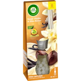 Air Wick 2x Essential Oil Reed Diffuser Sweet Vanilla & Shea Butter 42mL – Woolworths