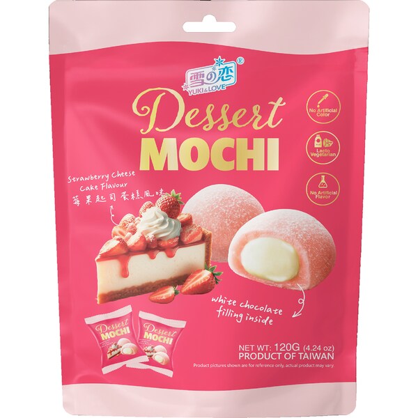 Yuki & Love Dessert Mochi Strawberry Cheesecake 120g