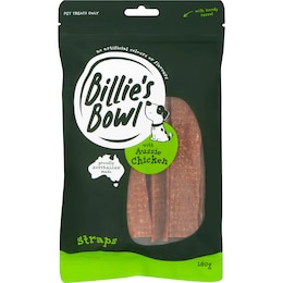 Billie's Bowl Dog Treat Straps With Aussie Chicken 180g – Woolworths