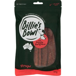Billie's Bowl Dog Treat Straps With Aussie Kangaroo 180g – Woolworths