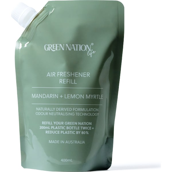 Green Nation Air Freshener Refill Pouch Mandarin & Lemon Myrtle 400mL