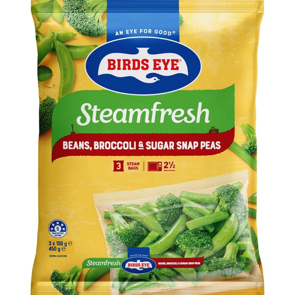 Birds Eye Steamfresh Beans Broccoli & Sugar Snap Peas 450g