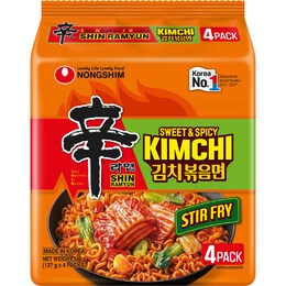 Nongshim Shin Nongshim Shin Ramyun Sweet & Spicy Kimchi Stir Fry 4 pack