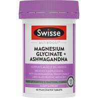 Swisse Ultiboost Magnesium Glycinate & Ashwagandha Tablets
