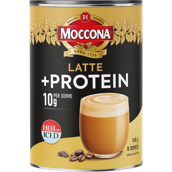 Moccona Protein Latte Coffee Tin 168g
