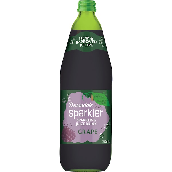 Devondale Sparkler Juice Drink Grape 750mL