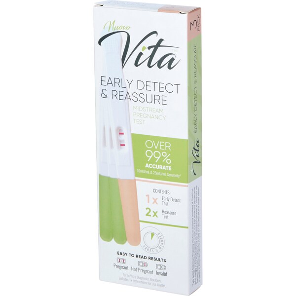 Nuovo Vita Early Detect & Reassure Pregnancy Test 3 pack