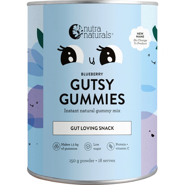 Nutra Naturals Gutsy Gummies Powder Blueberry 150g