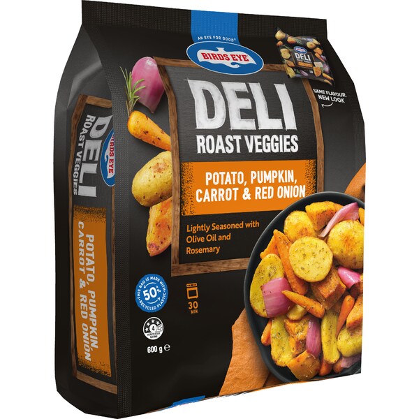 Birds Eye Deli Roast Veggies Potato Pumpkin Carrot & Red Onion 600g