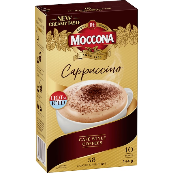 Moccona Coffee Sachets Cappuccino 10 pack