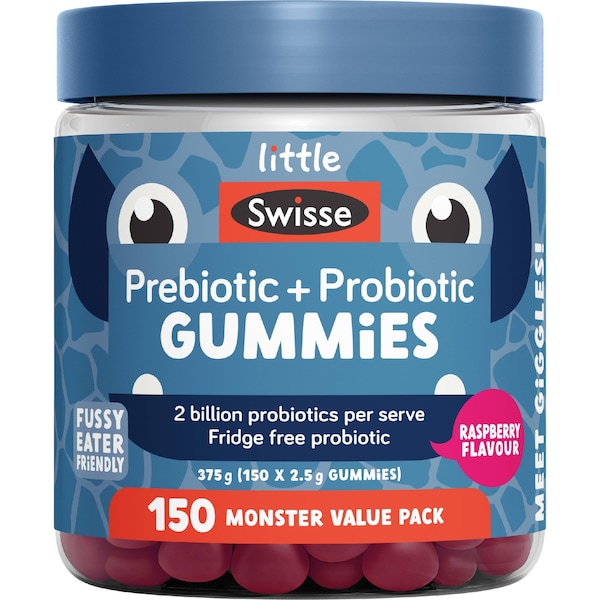 Little Swisse Prebiotic + Probiotic Gummies Raspberry 150 pack