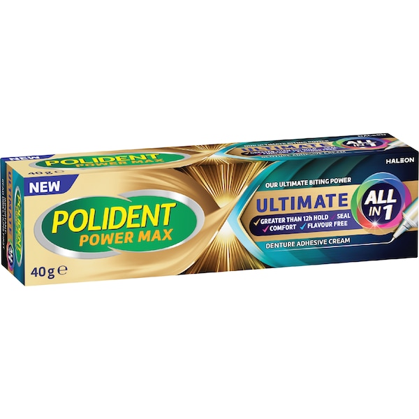 Polident Denture Adhesive Cream Ultimate All In 1 40g