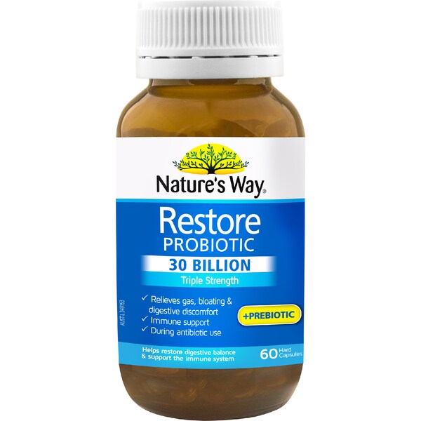 Nature's Way Restore Probiotic 30 Billion Capsules 60 pack