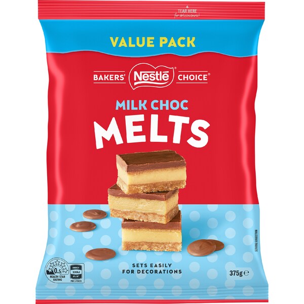 Nestle Baker's Choice Melt Milk Chocolate 375g