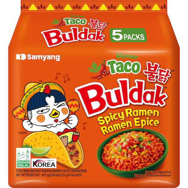 Samyang Buldak Taco Spicy Ramen 5 pack